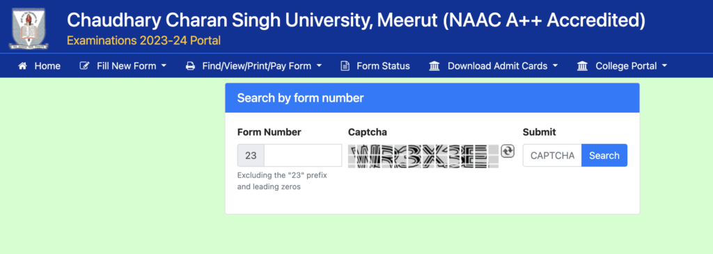 CCSU Exam Form 2024 Published Application Form Last Date